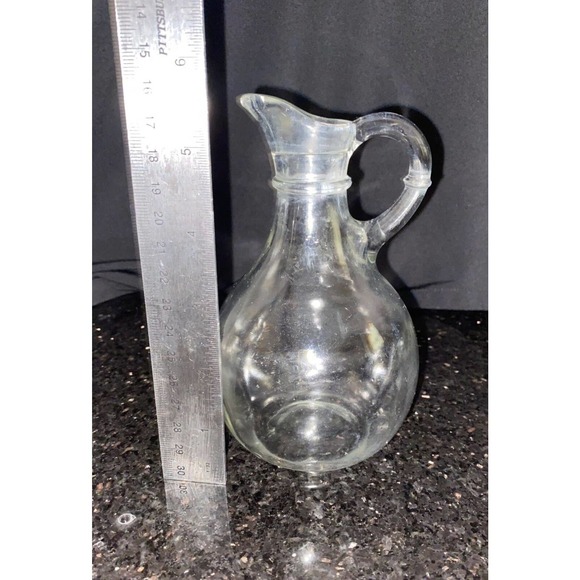 Vintage Clear Glass Syrup Bottle - Picture 4 of 12
